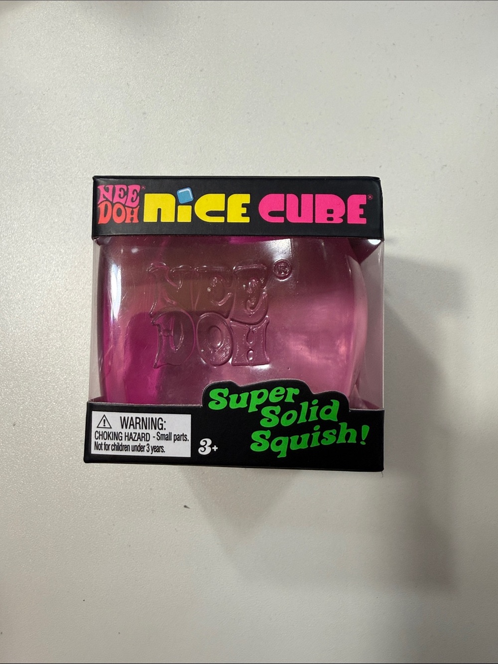 Nee Doh Nice Cube Super Solid Squish - Pink
